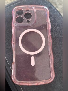 Pink Clear Magnetic Phone Case for iPhone - Protective Soft Bumper